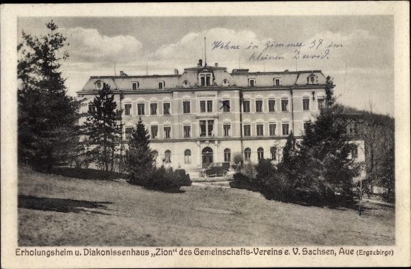 Ak Aue im Erzgebirge Sachsen, Erholungsheim Diakonissenhaus Zion