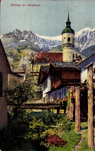 Postcard Photochromy, Hötting b. Innsbruck Tyrol, Purger 13988