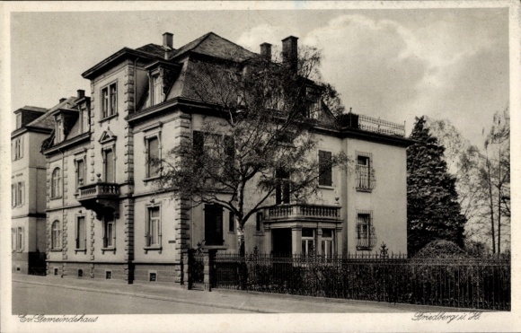 Postcard Friedberg in Hesse, Evangelical community center