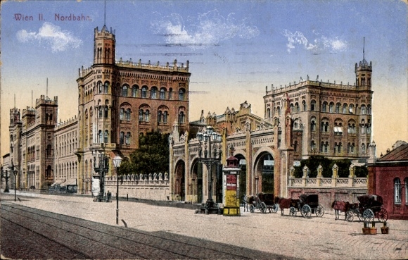 Postcard Vienna 2 Leopoldstadt, Nordbahnhof