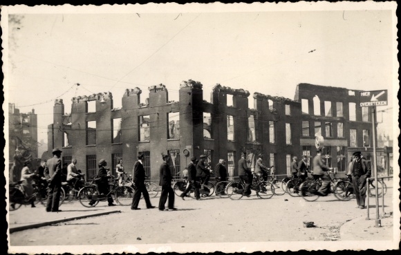 foto Rotterdam Zuid Holland Nederland, Marinierskazerne, oorlogsschade, II WO