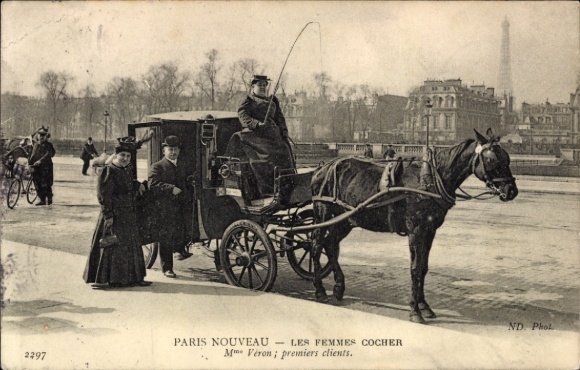 KP Paris, woźnica Madame Veron, pierwsi pasażerowie