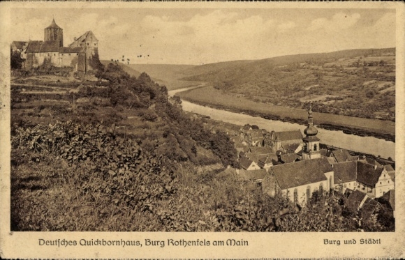 Postcard Rothenfels am Main Lower Franconia, castle, panorama