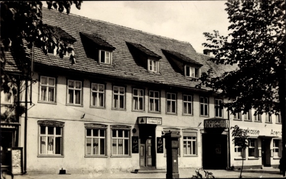 Ak Arendsee Altmark, Partie an der HOG Berliner Hof, Kino, Sparkasse