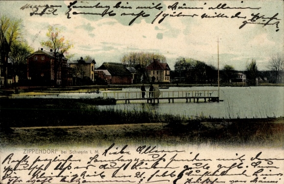Ak Zippendorf Schwerin in Mecklenburg, Seemotiv