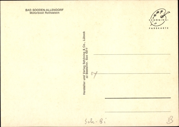 Postcard Bad Sooden Allendorf in Hesse, MS Rothestein