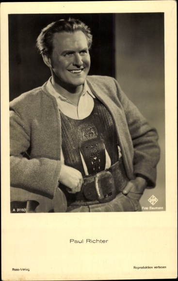 Postcard Actor Paul Richter, Portrait, Ross 3119/1