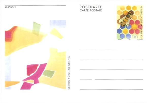Ganzsachen Künstler Ak Kohl, G., Ins Offene, Fürstenstein Liechtenstein, Biene