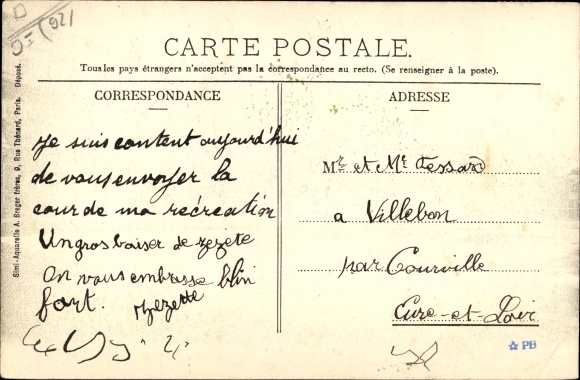Postcard Vanves Hauts de Seine, Lycee Michelet