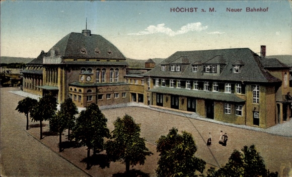 Ak Höchst Frankfurt am Main, Neuer Bahnhof