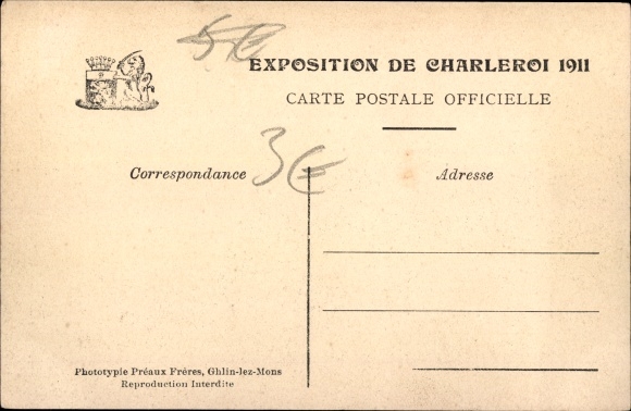 Postcard Charleroi Wallonia Hainaut, La Salle des Fete, Japan kiosk