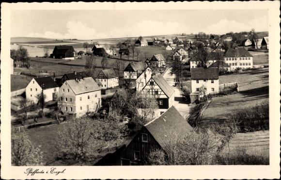 Postcard Pfaffroda Olbernhau in the Erzgebirge of Saxony, general view