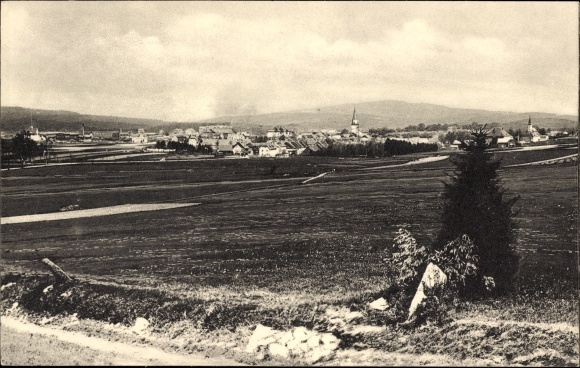Ak Kirchenlamitz in het Fichtelgebirge Opper-Franken, algemeen beeld, Kornberg