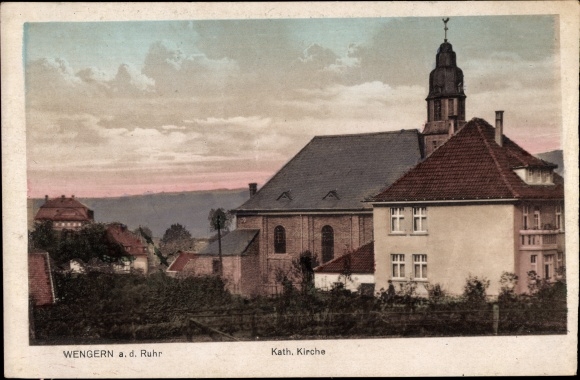 Postcard Wengern Wetter on the Ruhr, Catholic Church