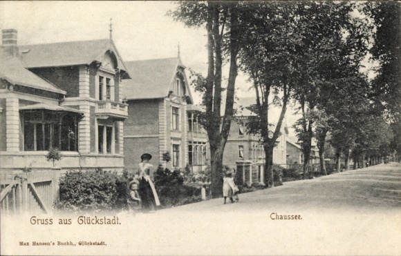 Ak Glückstadt an der Elbe, Chaussee