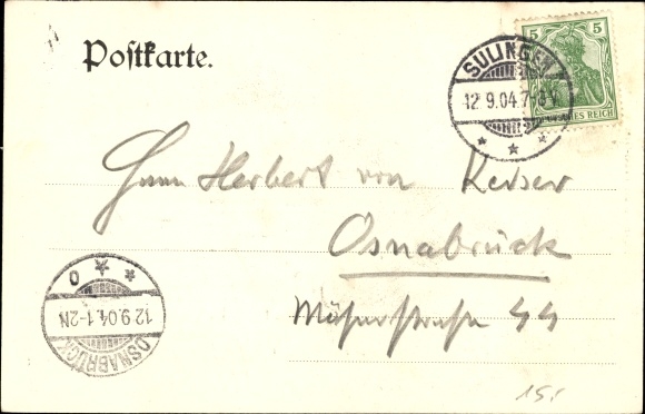 Postcard Sulingen in Lower Saxony, greetings from the bazaar, official building, hospital, church