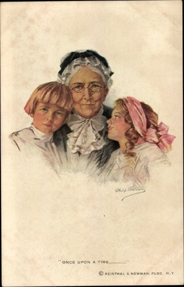 Artist PC Boileau, Philip, Once upon a time, jongen en meisje met oma