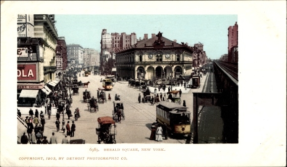 Postcard New York City USA, Herald Square