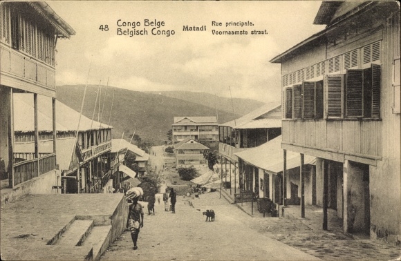 KP pocztowa Matadi DR Kongo Zair, Rue Principale, sekcja ulicy