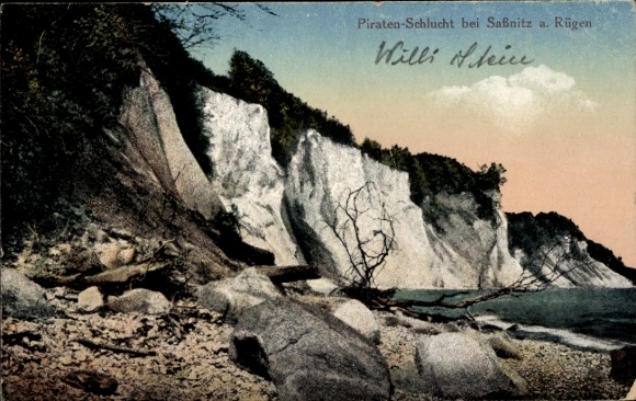 Ak Sassnitz auf Rügen, Piratenschlucht