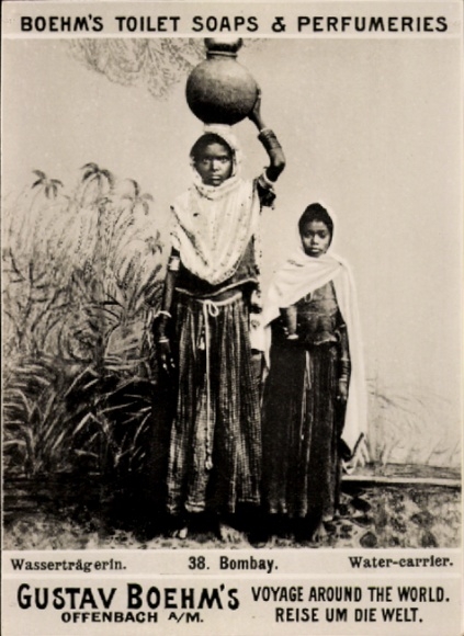 Photo Mumbai Bombay India, water carrier, advertising Boehm's Toilet Soaps