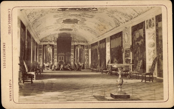 CdV København Copenhagen Denmark, Rosenborg Slot, interior view