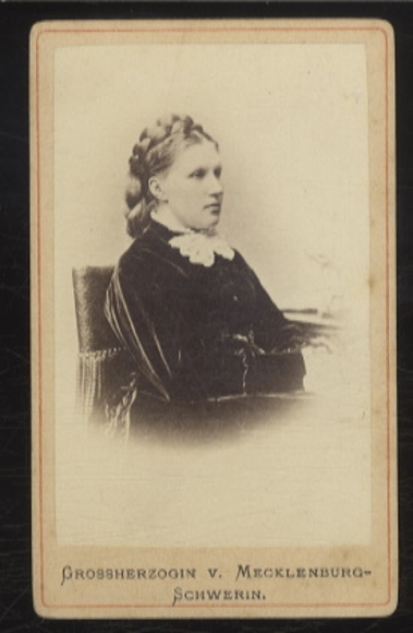 CdV Portrait Marie von Mecklenburg-Schwerin, geb. v. Schwarzburg-Rudolstadt