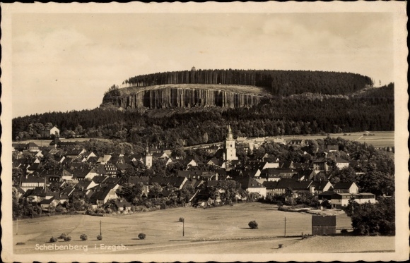 Ak Scheibenberg im Erzgebirge Sachsen, Panorama