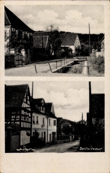 Ak Seifartsdorf Silbitz in Thüringen, Teilansichten, Straßenpartie