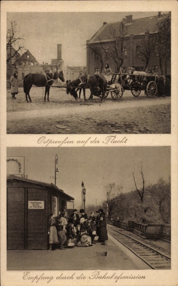 East Prussia on the Run, East Prussian Refugees, Railway Mission, World War I