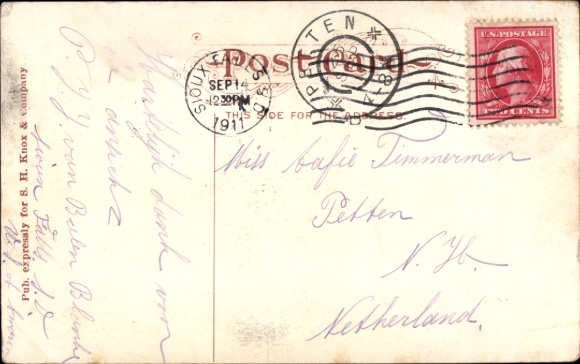 Ak Sioux Falls South Dakota USA, Sioux Falls Ziekenhuis, gebouw met twee verdiepingen, bomen,