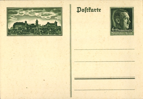 Ganzsachen Ak Nürnberg, Stadt der Reichsparteitage, Stadtansicht