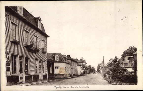 Postcard Epaignes Eure, Rue de Beuzeville