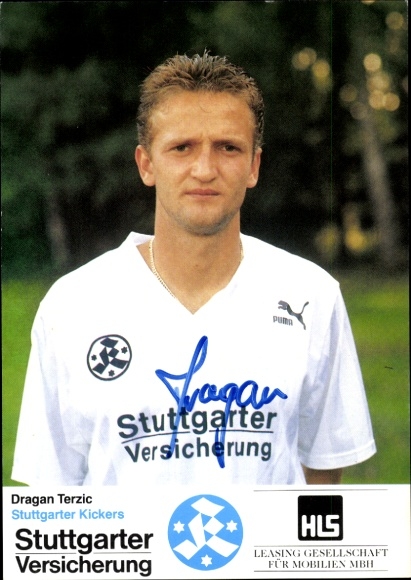 Autograph card footballer Dragan Terzic, SV Stuttgarter Kickers, autograph