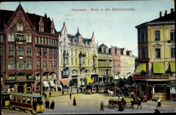 PC Hanover in Lower Saxony, Bahnhofstrasse, tram line 8, Cafe Vienna