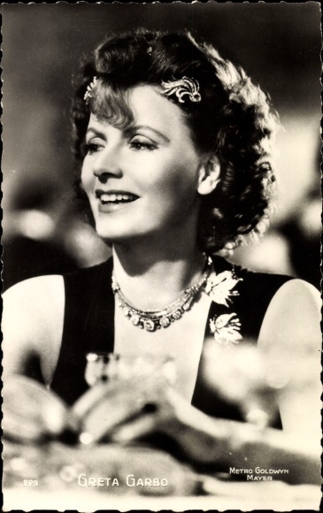 Ak-actrice Greta Garbo, portret