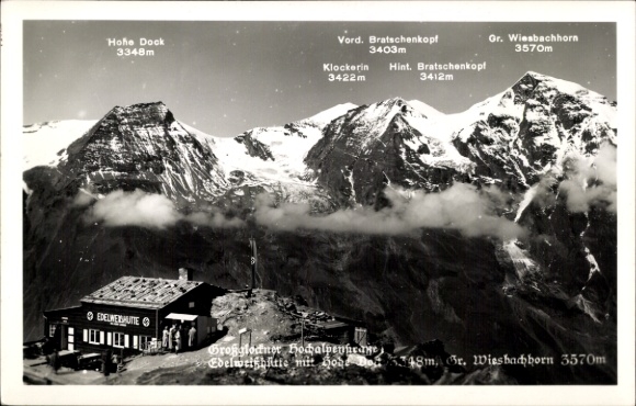 Postcard Fusch on the Großglocknerstraße in Salzburg, Edelweißhütte