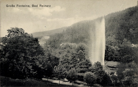 Ak Duszniki Zdrój Bad Reinerz Schlesien, Große Fontaine