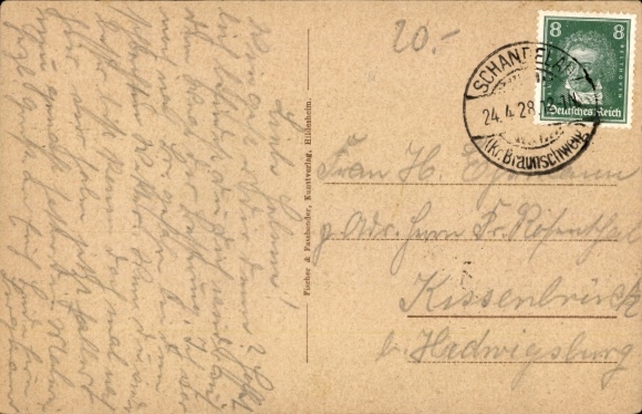 Postcard Destedt Cremlingen in Lower Saxony, castle, park, returning herd, village street