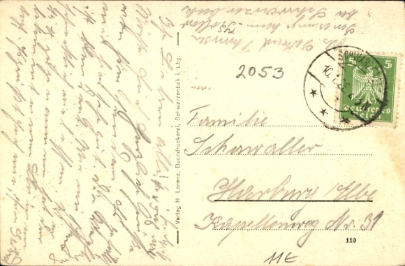Ak Schwarzenbek in Lauenburg, herstellingsoord, eetkamer