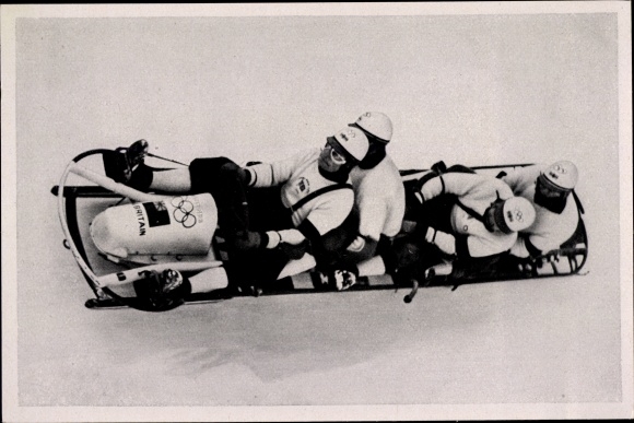 Collection picture Olympia 1936, four-man bobsleigh Great Britain I