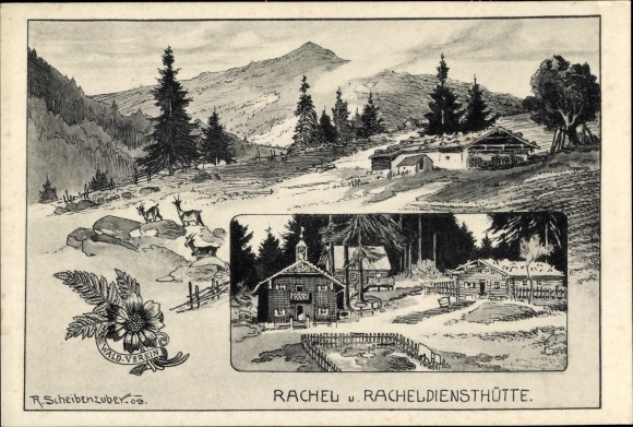 Artist PC Discs zuber, R., Spiegelau Lower Bavaria, Rachel, Rachel service hut