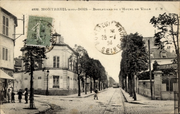Ak Montreuil sous Bois Seine Saint Denis, Boulevard de l'Hôtel de Ville