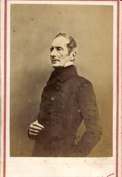 CdV Writer and politician Alphonse de Lamartine, portrait