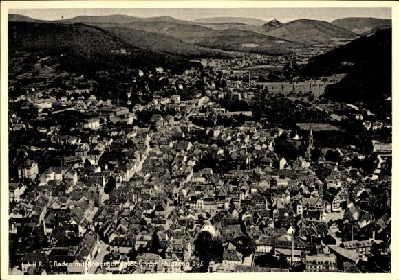 Ak Lahr im Schwarzwald Baden, Fliegeraufnahme, Hohengeroldseck