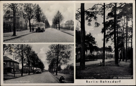 PC Berlin Treptow Bohnsdorf, Schulzendorfer Straße, bus, at the edge of the forest