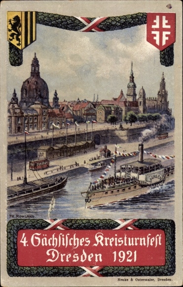 Artist PC Dresden, 4th Saxon district gymnastics festival 1921, steamer Saxony