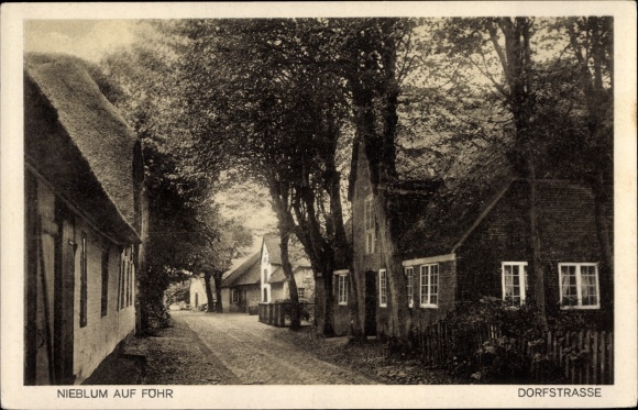 Ak Nieblum auf der Insel Föhr Nordfriesland, Dorfstraße