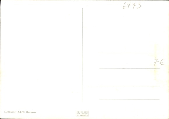 Postcard Gedern in Hessen, Four views of the place, coat of arms