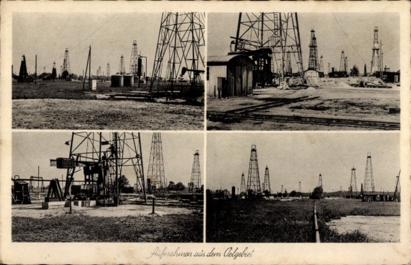 Postcard Nienhagen in Lower Saxony, pictures from the oil region
